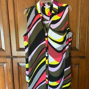 Sleeveless multicolored blouse/dress